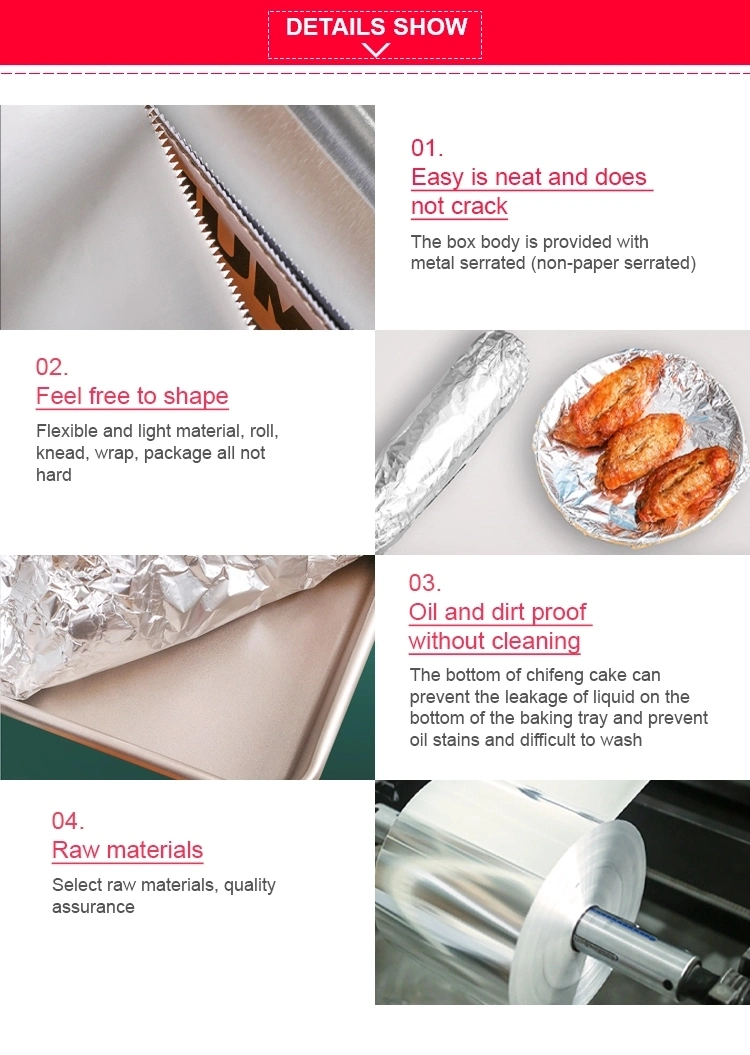 Experienced New Design Aluminum Foil Food Wrapping Paper for Burger Wrap