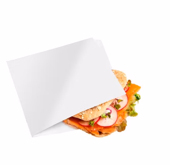 Пищевая упаковка Вафельная упаковочная бумага для гамбургеров Пищевая упаковка с индивидуальным логотипом Папе с двух сторон Открытая крафт-бумажная упаковка для пищевых продуктов Термосварка принимается