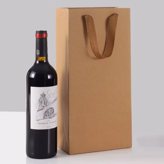 Биоразлагаемый пакет из крафт-бумаги с ручками для упаковки торта, выпечки, свадьбы, дня рождения